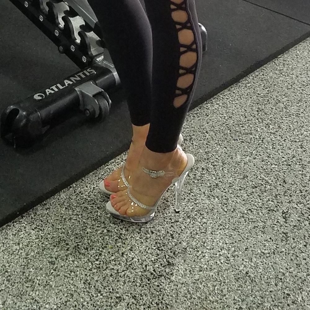 Ellie M- Jewel clear heels